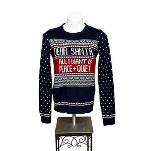 Jingles & Joy dear santa….all I want is peace and quiet Christmas sweater size M
